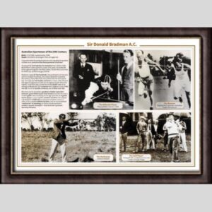 Sir Donald Bradman Collage Framed