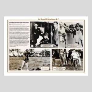 Sir Donald Bradman Photo Collage Print Only