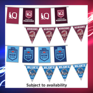 **LIMITED STOCK** NSW Blues Bunting 5 metres (Bunting styles square or triangular subject to availability)