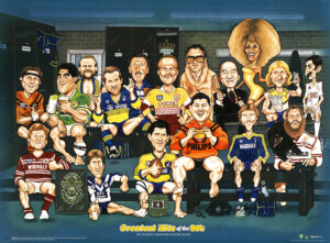 80's Characters of Rugby League Illustration