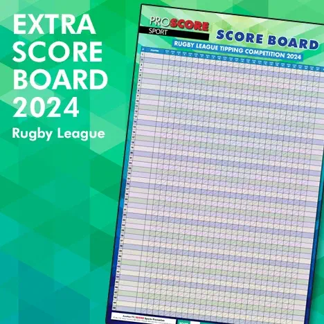 2024 Rugby League Footy Score Board Chart (Only)